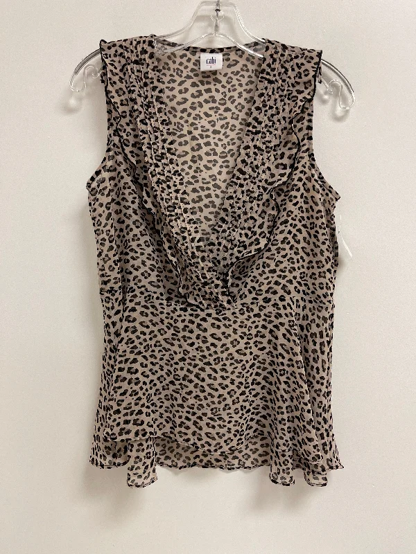 Super Savings Top Sleeveless By Cabi In Animal Print, Size: S
