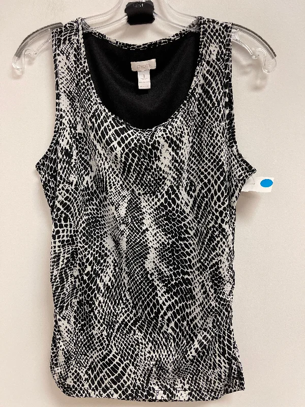 Massive Deals Top Sleeveless By Chicos In Black & White, Size: M