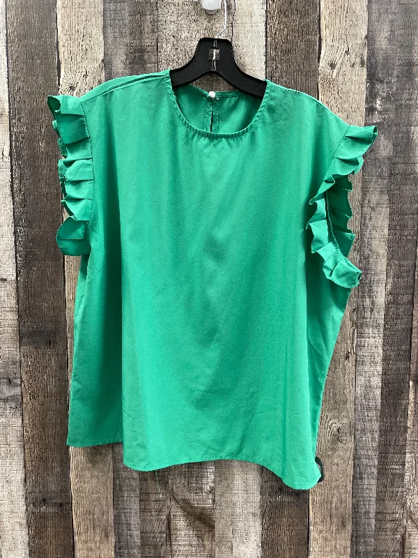Amazing Deals Top Sleeveless By Cmf In Green, Size: 2x
