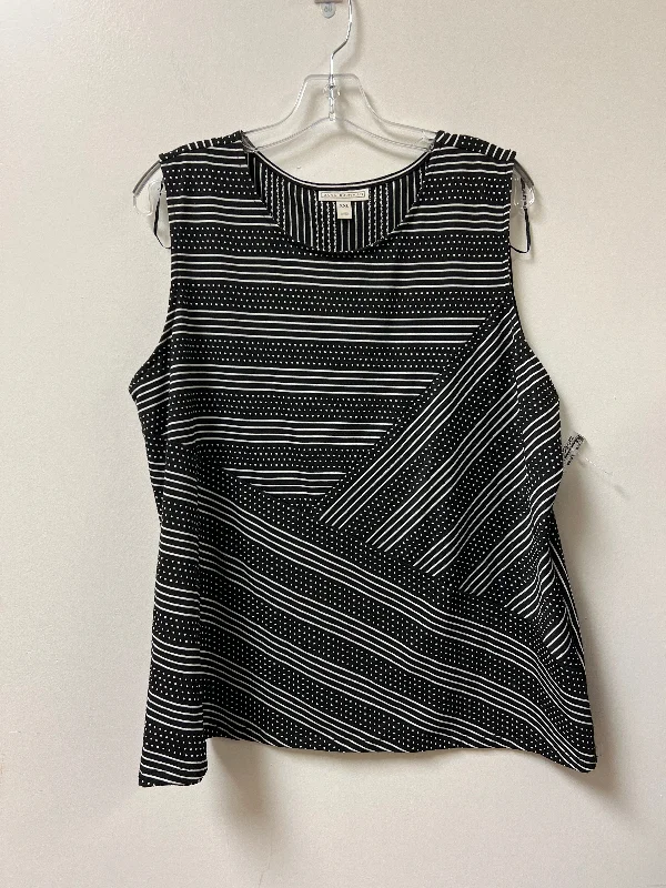 Amazing Deals Top Sleeveless By Dana Buchman In Black & White, Size: 2x