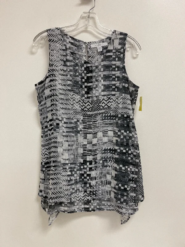 Price Cut Top Sleeveless By Fever In Black & White, Size: S