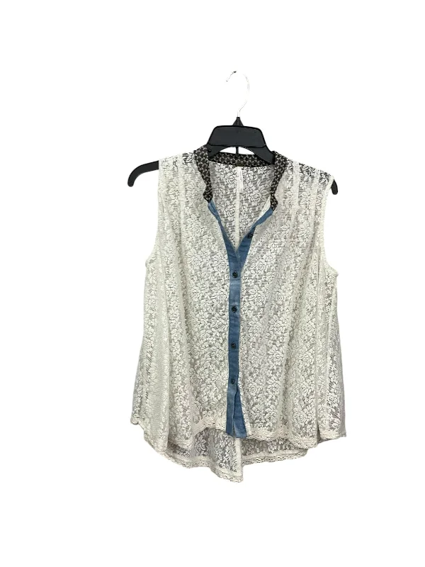 Super Bargain Top Sleeveless By Free People In Cream, Size: S