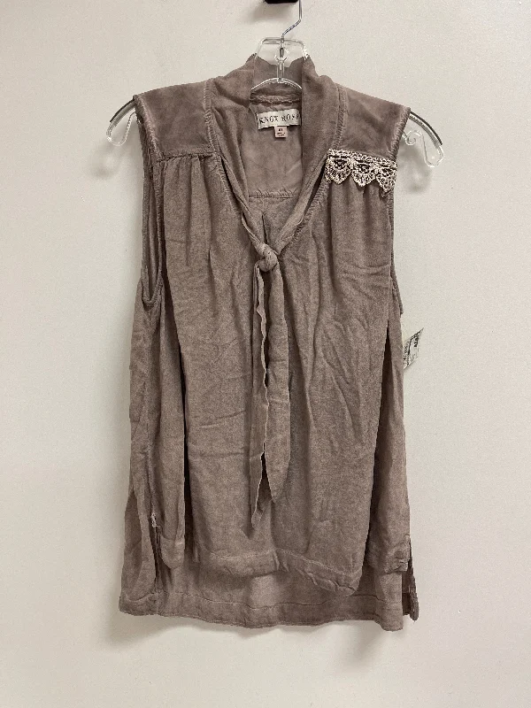 Online Exclusive Top Sleeveless By Knox Rose In Brown, Size: Xl