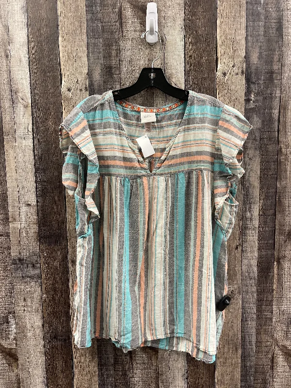 Lowest Price Top Sleeveless By Knox Rose In Striped Pattern, Size: Xxl