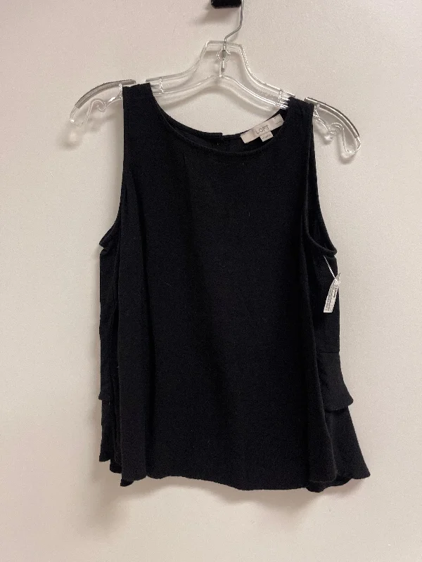 Discount Deals Top Sleeveless By Loft In Black, Size: M