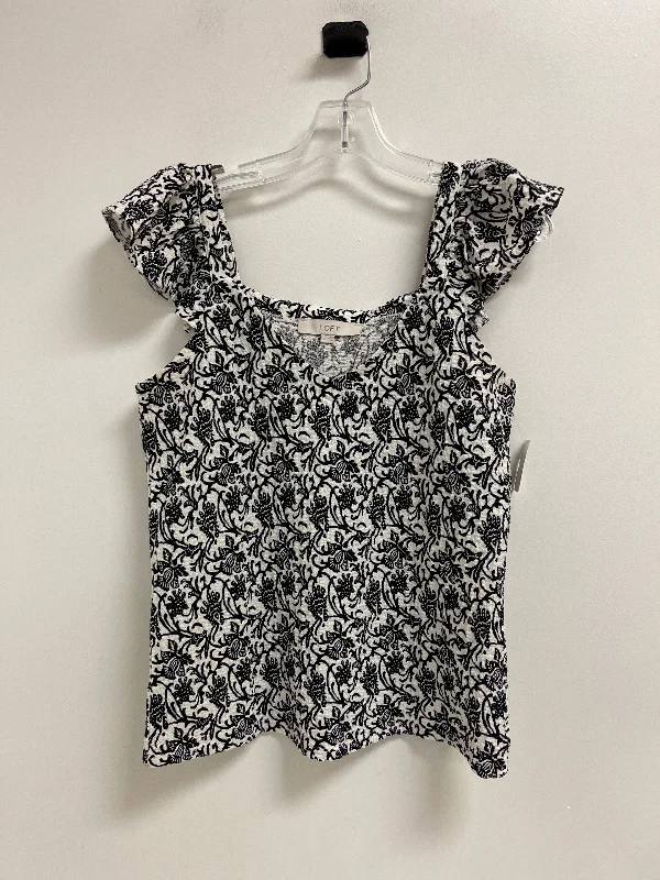 Instant Savings Top Sleeveless By Loft In Black & White, Size: M