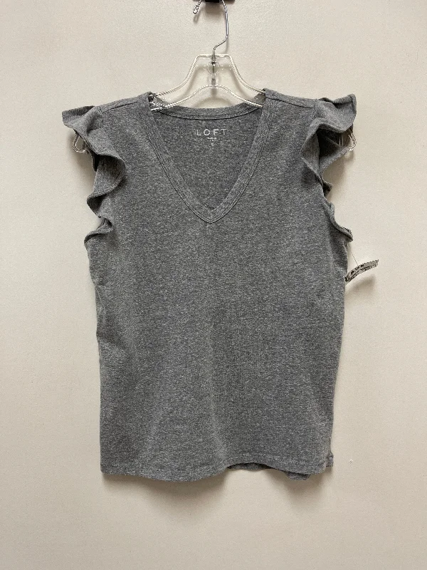 New Markdowns Top Sleeveless By Loft In Grey, Size: S