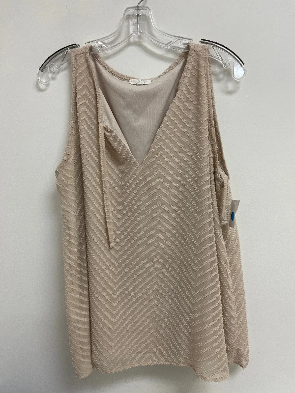 Price Buster Top Sleeveless By Maurices In Beige, Size: 2x