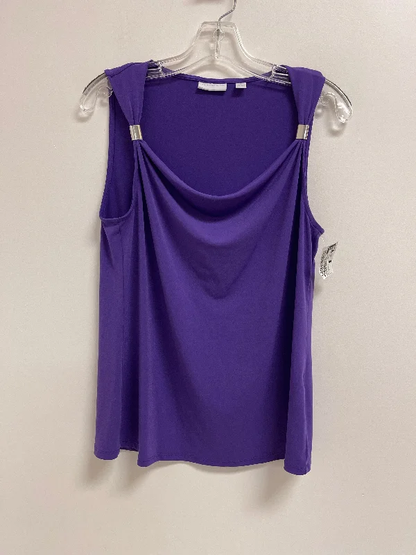 Savings Spectacular Top Sleeveless By New York And Co In Purple, Size: S