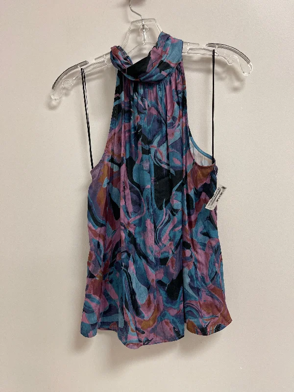 Stock Clearance Top Sleeveless By Tart In Blue & Purple, Size: M