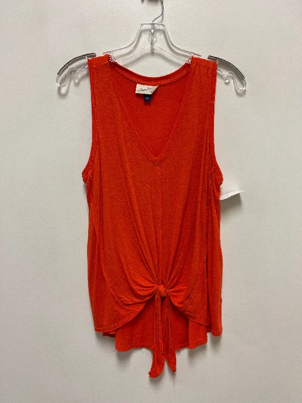 Final Clearance Top Sleeveless By Universal Thread In Orange, Size: S