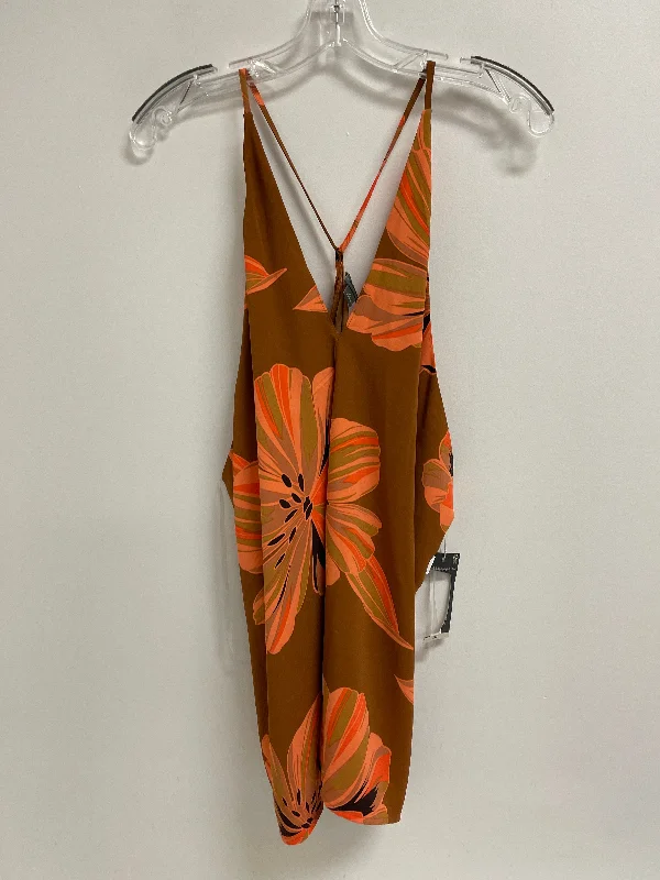 Final Sale Top Sleeveless By Worthington In Brown & Orange, Size: Xl