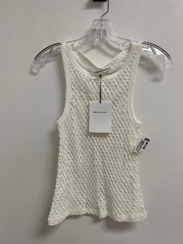 Bargain Prices Top Sleeveless Designer By Alexander Wang In White, Size: Xs
