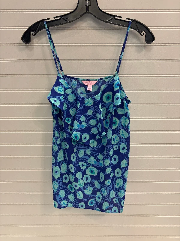Shop and Save Top Sleeveless Designer By Lilly Pulitzer In Blue & Green, Size: Xs