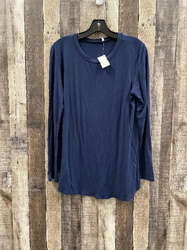 Unmissable Offer Tunic Long Sleeve By Azules In Navy, Size: Xl