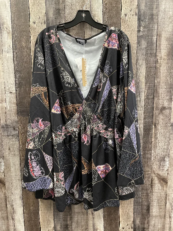 Year-End Clearance Tunic Long Sleeve By Cme In Multi-colored, Size: 4x