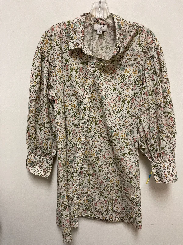 Buy More, Save More Tunic Long Sleeve By J. Crew In Floral Print, Size: M