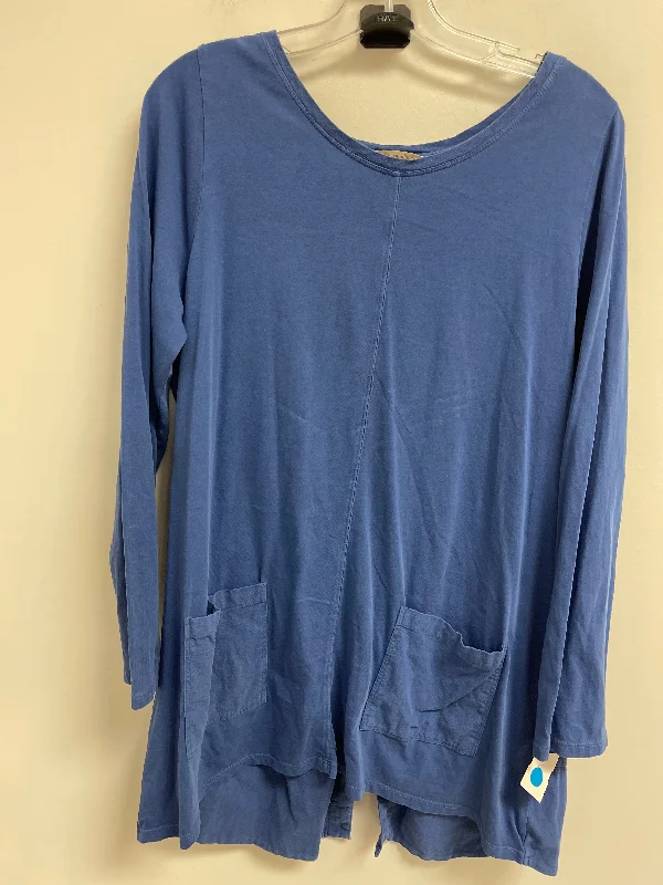 Clearance Event Tunic Long Sleeve By Soft Surroundings In Blue, Size: L