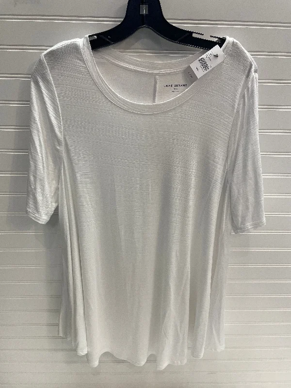 Mega Sale Tunic Short Sleeve By Lane Bryant In White, Size: 14