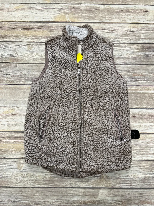 Bargain Prices Vest Fleece By Thread And Supply In Brown, Size: S