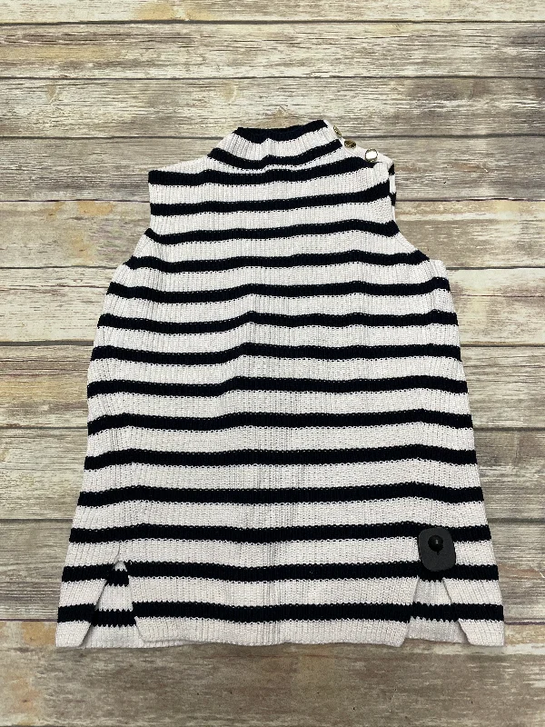 Year-End Sale Vest Sweater By Loft In Blue & White, Size: S