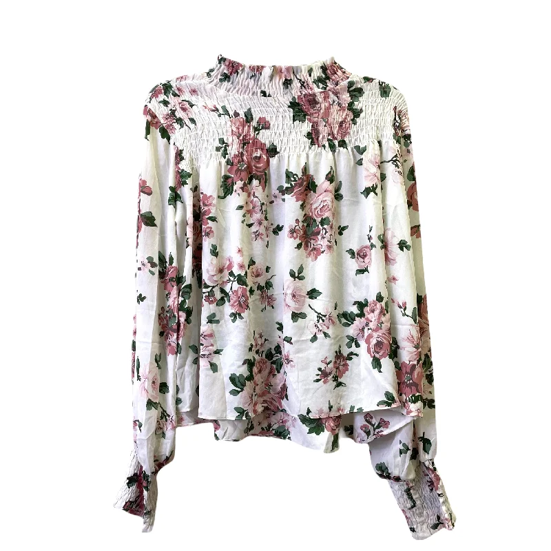 Super Sale White Top Long Sleeve By Shinestar, Size: Xl