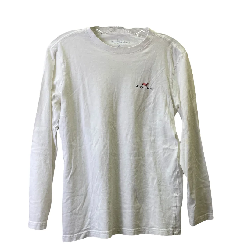 Sneak Peek Sale White Top Long Sleeve By Vineyard Vines, Size: L
