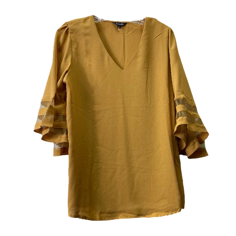 Loyalty Reward Yellow Top 3/4 Sleeve By Amaryllis, Size: L