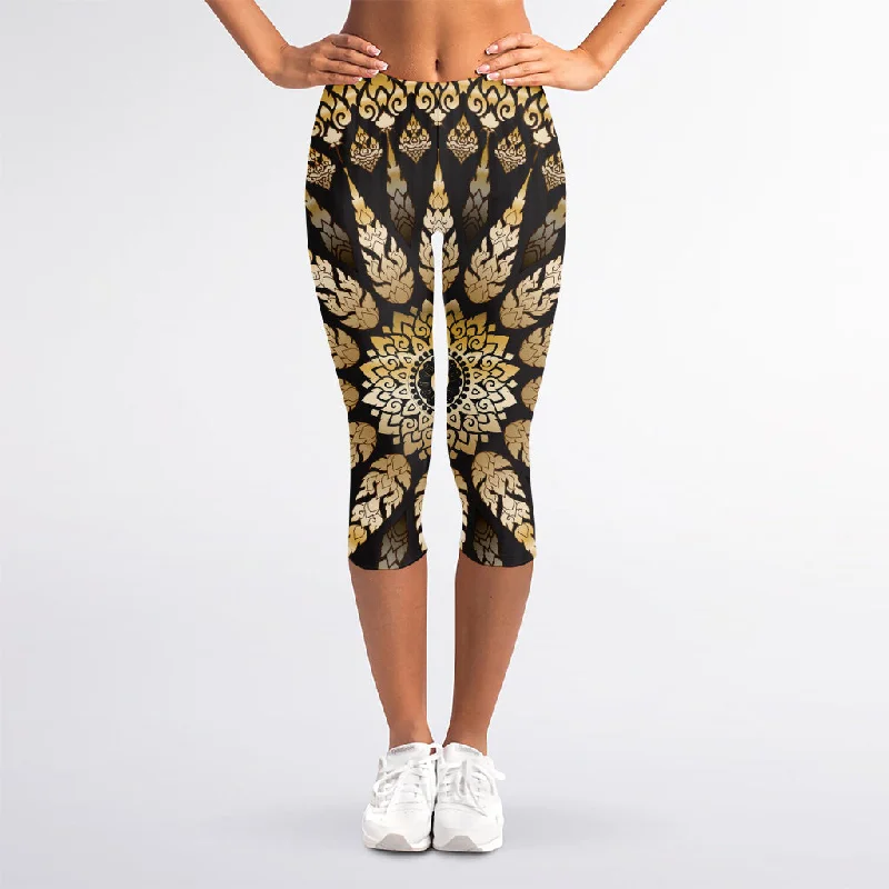 Savings Spectacular Thai Mandala Print Women's Capri Leggings