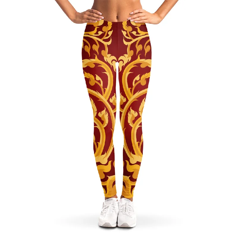 Fantastic Deals Thai Winding Vines Pattern Print Women's Leggings
