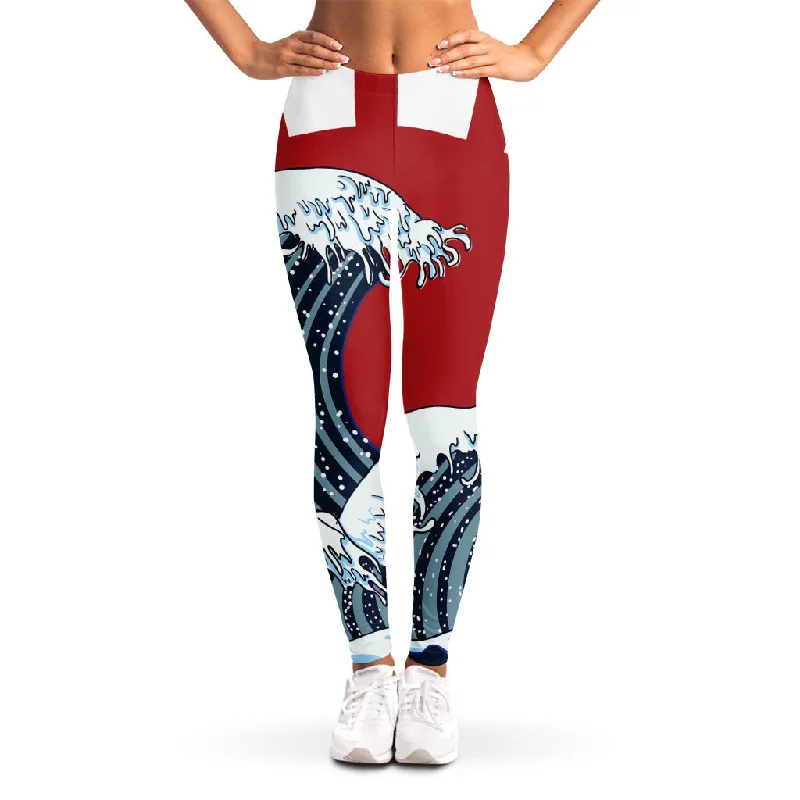 Today's Special The Great Kanagawa Wave Print Women's Leggings