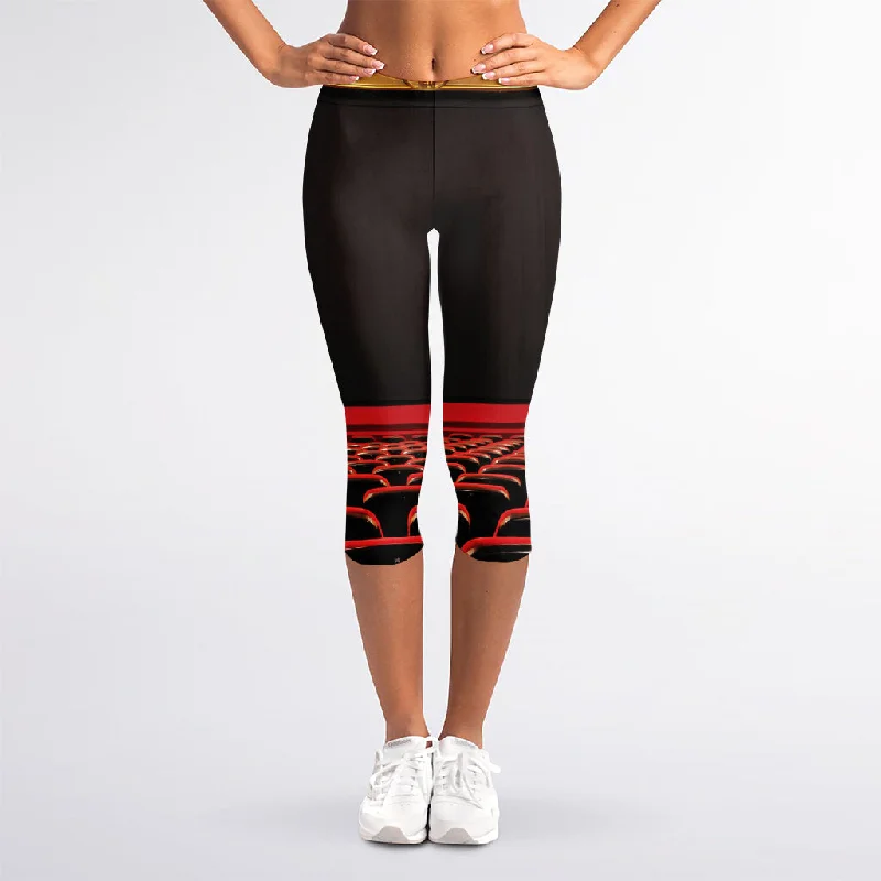 Don’t Miss Out Theatre Stage Print Women's Capri Leggings