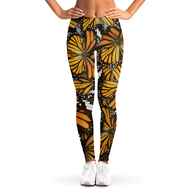 Quick Sale Tiger Monarch Butterfly Pattern Print Women's Leggings