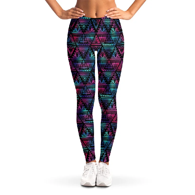 Price Buster Triangle Ethnic Navajo Pattern Print Women's Leggings