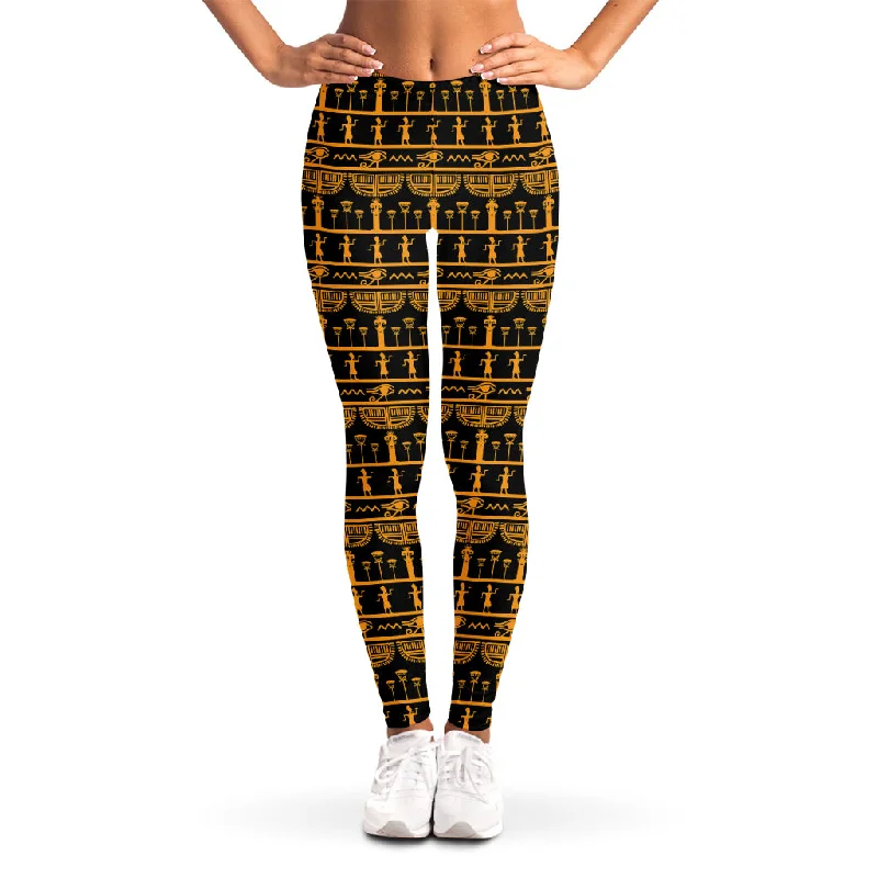 Act Fast Tribal Egypt Pattern Print Women's Leggings