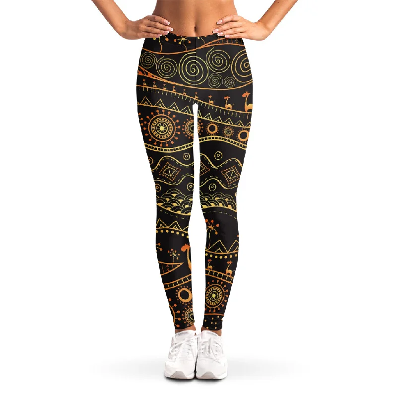 Price Drop Alert Tribal Ethnic African Pattern Print Women's Leggings
