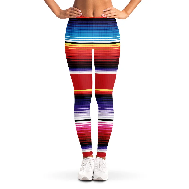 Special Savings Tribal Serape Blanket Stripe Print Women's Leggings