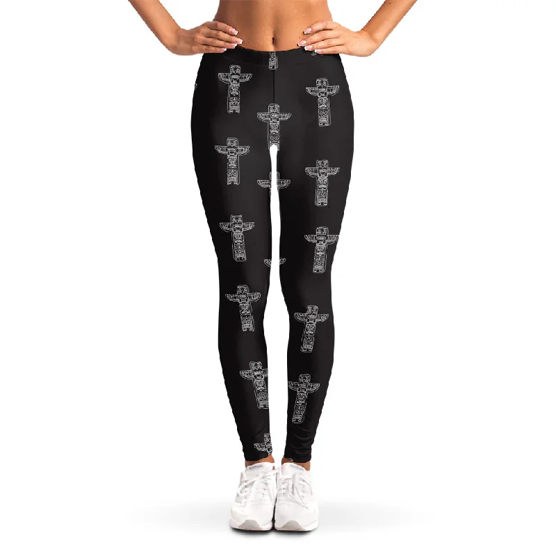 Limited Quantity Tribal Totem Pattern Print Women's Leggings
