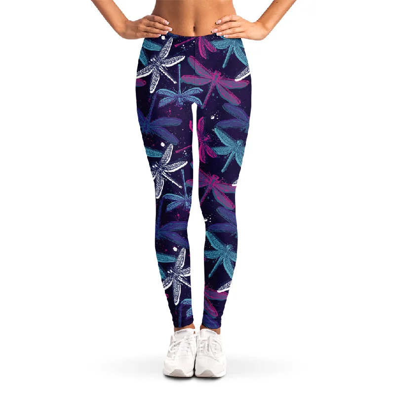 Mega Sale Trippy Dragonfly Pattern Print Women's Leggings