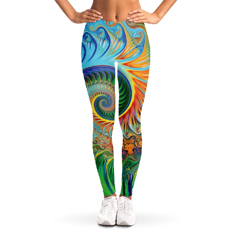 Last Chance Trippy Fractal Print Women's Leggings