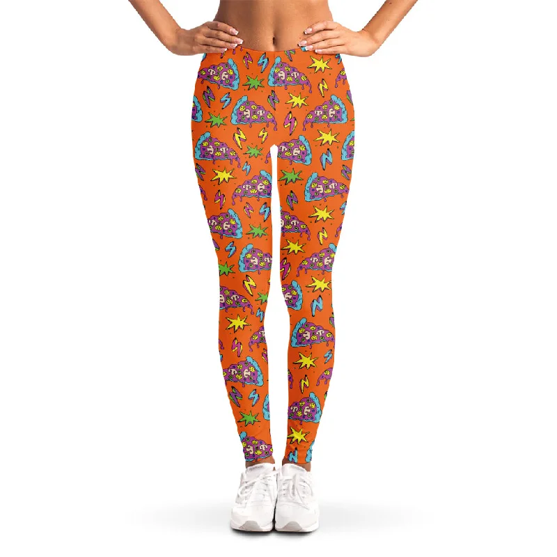 Unmissable Offer Trippy Pizza Pattern Print Women's Leggings
