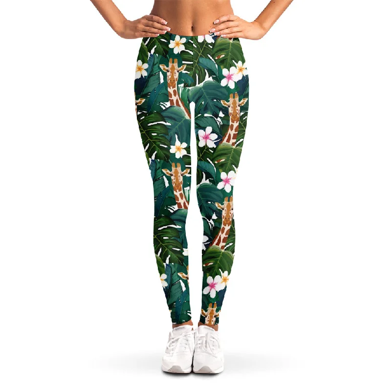 Low Prices Tropical Giraffe Pattern Print Women's Leggings