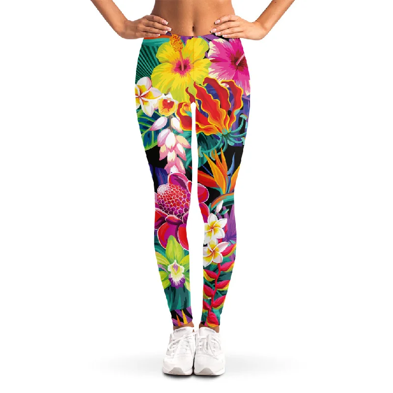 Don't Wait Tropical Hummingbird Print Women's Leggings