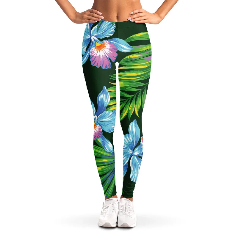 Fantastic Deals Tropical Orchid Flower Pattern Print Women's Leggings