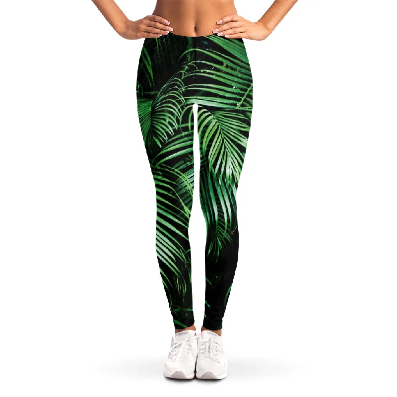 Best Deals Tropical Palm Leaf Print Women's Leggings