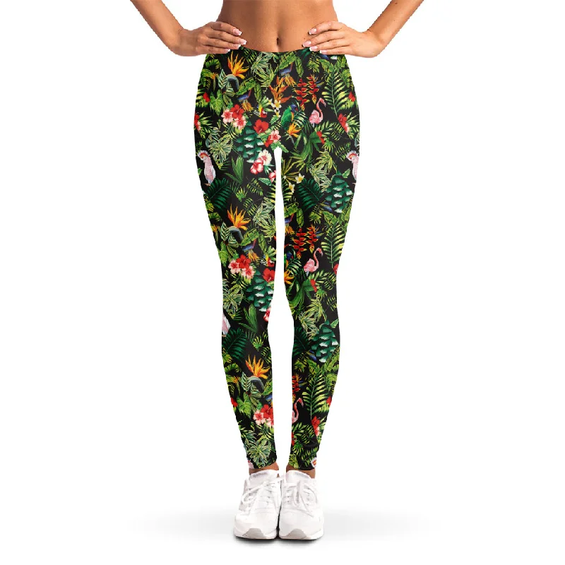 Sale Event Tropical Patchwork Pattern Print Women's Leggings