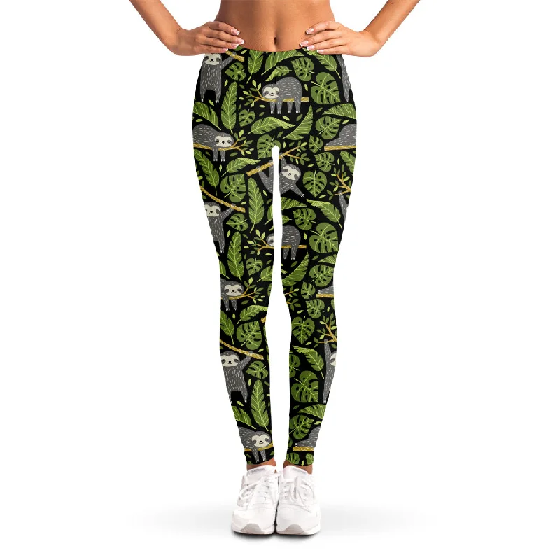 The Best Prices Tropical Sloth Pattern Print Women's Leggings