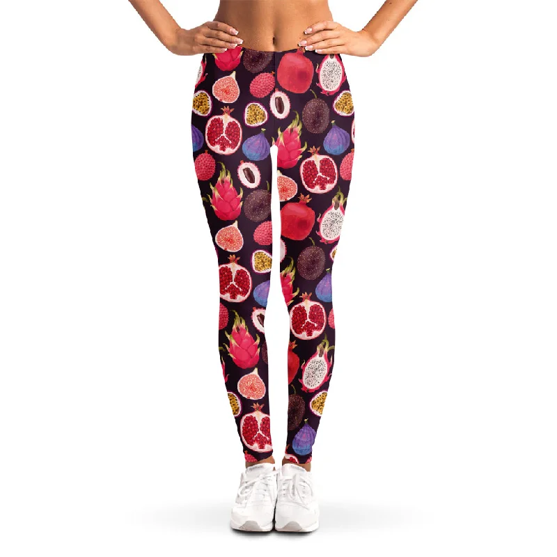 Price Rollback Tropical Summer Fruits Pattern Print Women's Leggings