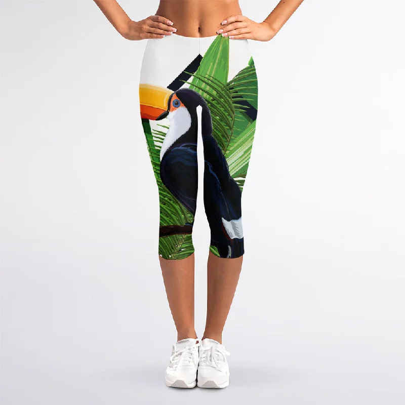 Special Savings Tropical Toco  Toucan Print Women's Capri Leggings