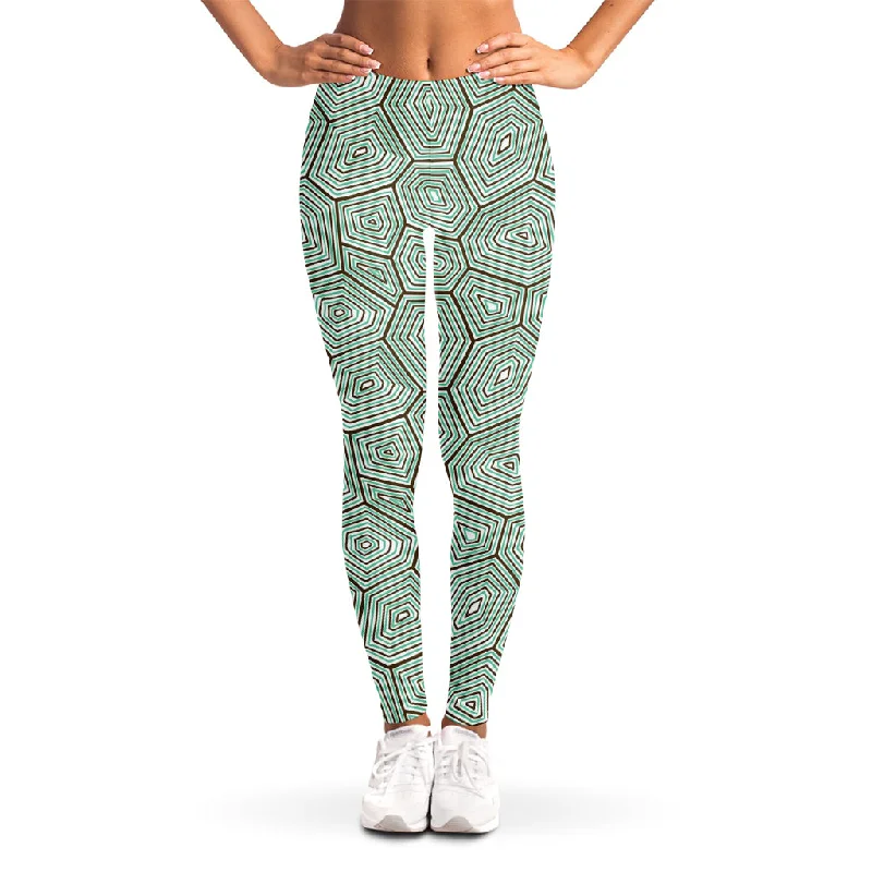 Loyalty Reward Turtle Shell Pattern Print Women's Leggings